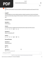 Chatgpt: Fraction & Decimal Questions