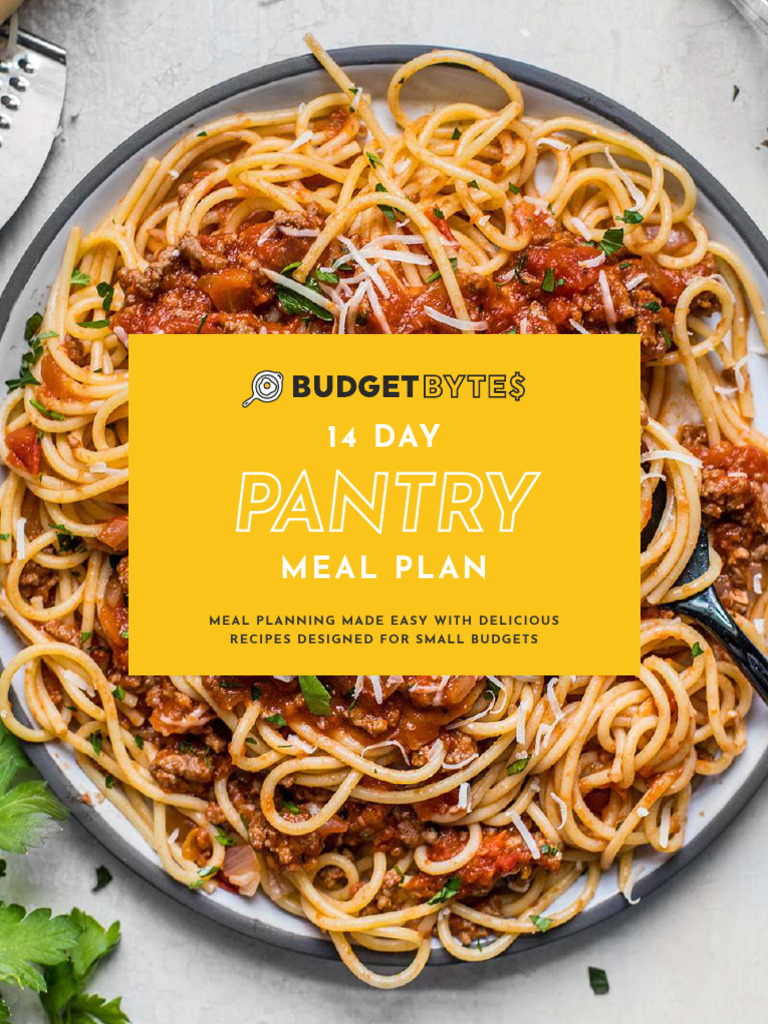 Budget bytes pantry meal plan download free pdf pasta garlic