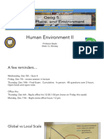 Human Environment II: Professor Baylis Week 10, Monday