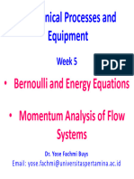 MPE - W5 - Bernoulli - Energy Equations - Momentum Analysis v2