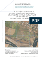 Valoración Arqueológica Del Pol. Industrial Rottneros. Yacimiento de Arce-Mirapérez (09-219-0001-01) - Miranda de Ebro (Burgos)