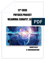 12 Cbse Physics Project Velammal Surapet, School: K. Surendranathan