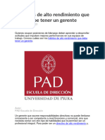 8 Hábitos de Alto Rendimiento Que Debe Tener Un Gerente