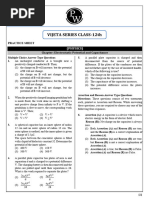 Electrostatic Potential and Capacitance - Practice Sheet - VIJETA SERIES CLASS-12TH