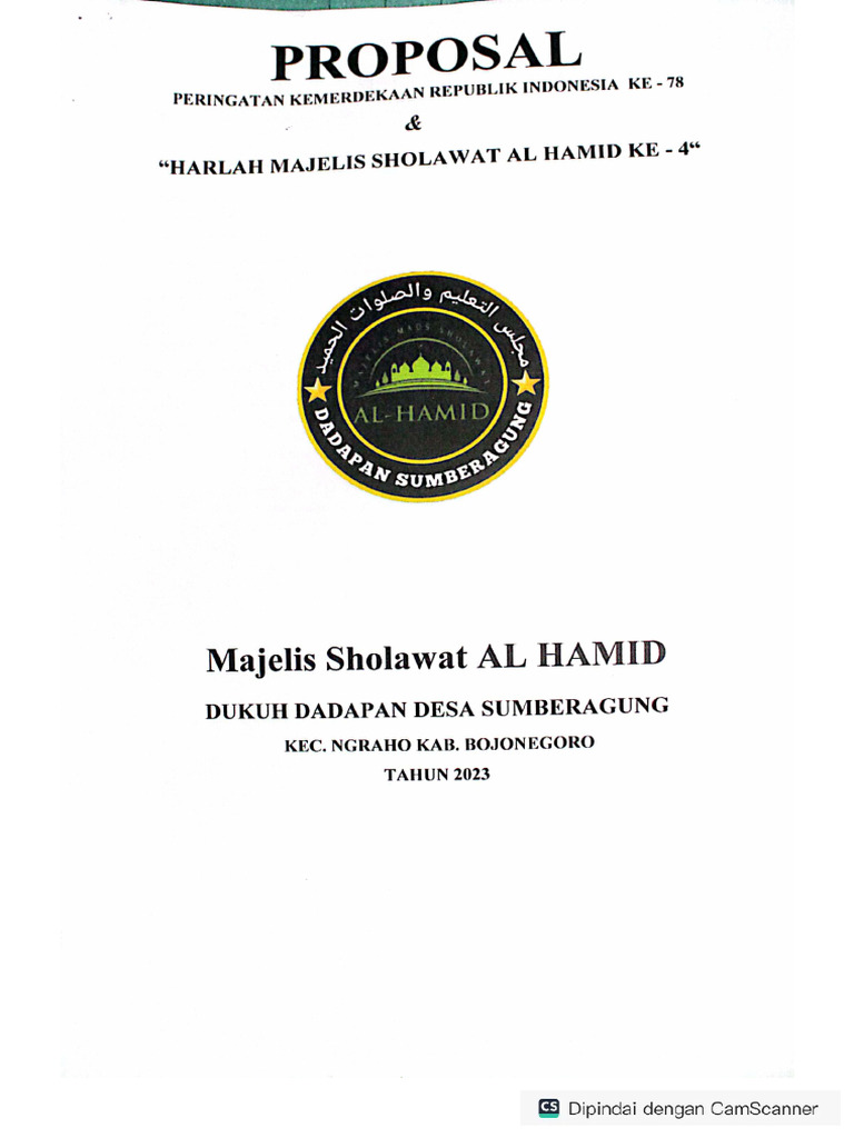 Proposal Harlah Alhamid & Alhamidah | PDF