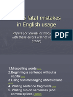 Five Fatal Mistakes in English Usage 11421