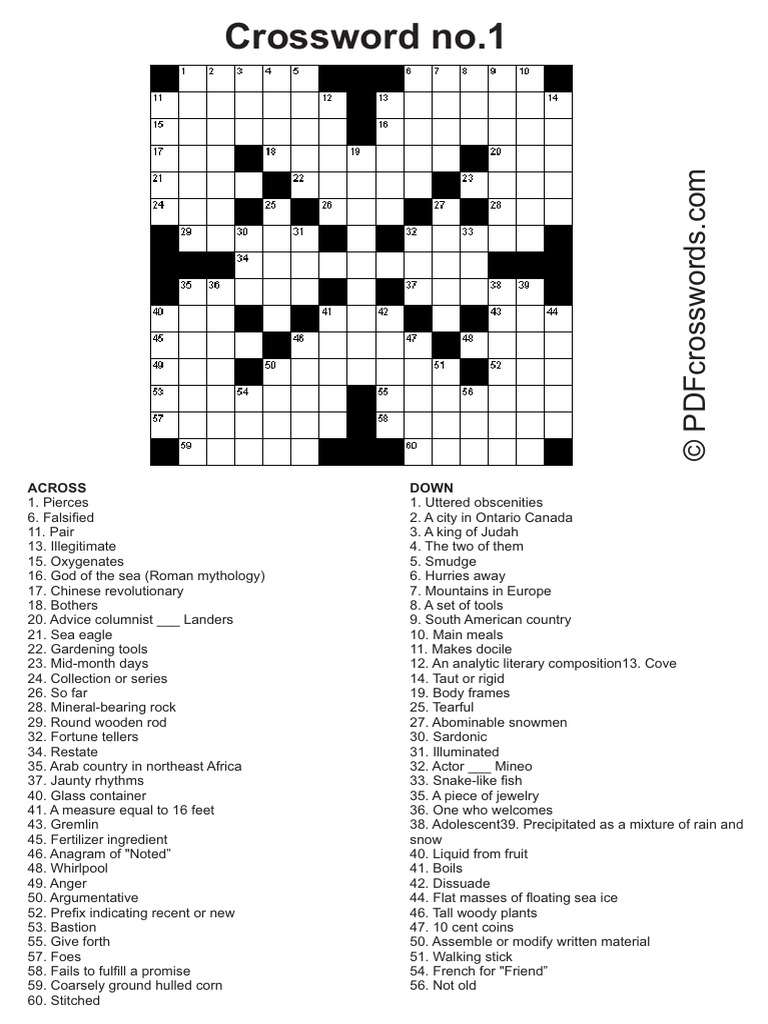 Crossword PDF