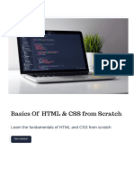 Basics of HTML and Css From Scratch PDF