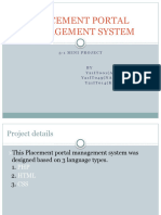 Placement Portal Management System