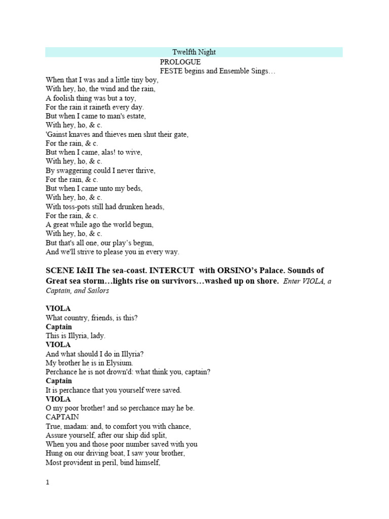 12th Night | PDF