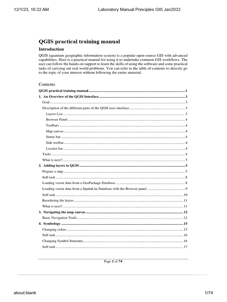 Laboratory Manual Principles GIS Jan2022 | PDF | Geographic Information ...