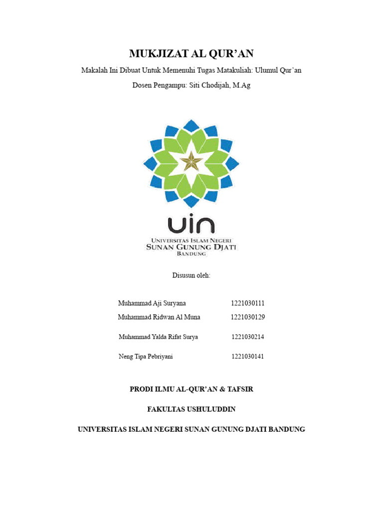 Mukjizat Al Qur'an: Bukti Kebenaran Ilahi | PDF