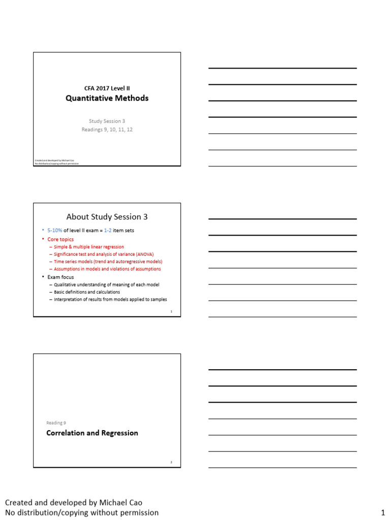 2017 Level II SS 3 Quantitative Methods (Lecture) | PDF | Errors And ...