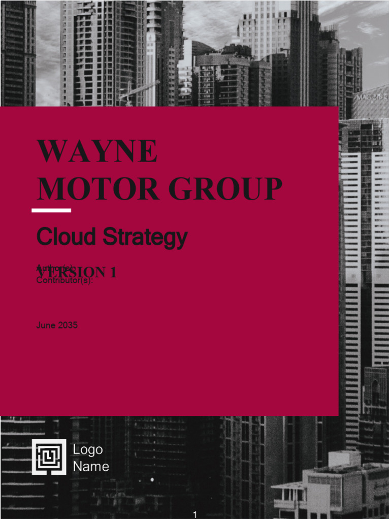 Wayne Motor Group Cloud Strategy Document | PDF | Cloud Computing ...