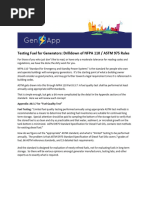 Eswp 111 Testing Fuel For Generators Drilldown of Nfpa 110 and Astm d975