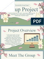 Green Cream Cute Illustration Group Project Presentation