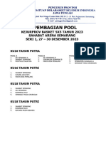 Jadwal Kejurprov - Seri 1