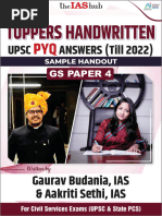 Upsc ANSWERS (Till 2022) : Toppers Handwritten