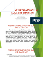 PERIOD OF DEVELOPMENT OF ISLAM and SHARIAH