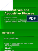 Appositives and Appositive Phrases