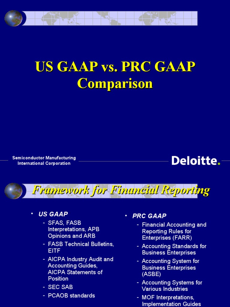 Us Gaap vs. Prc Gaap1 Consolidation (Business) Deferred Tax