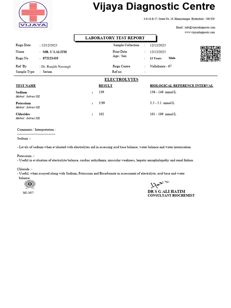 Blood Tests Report1 PDF