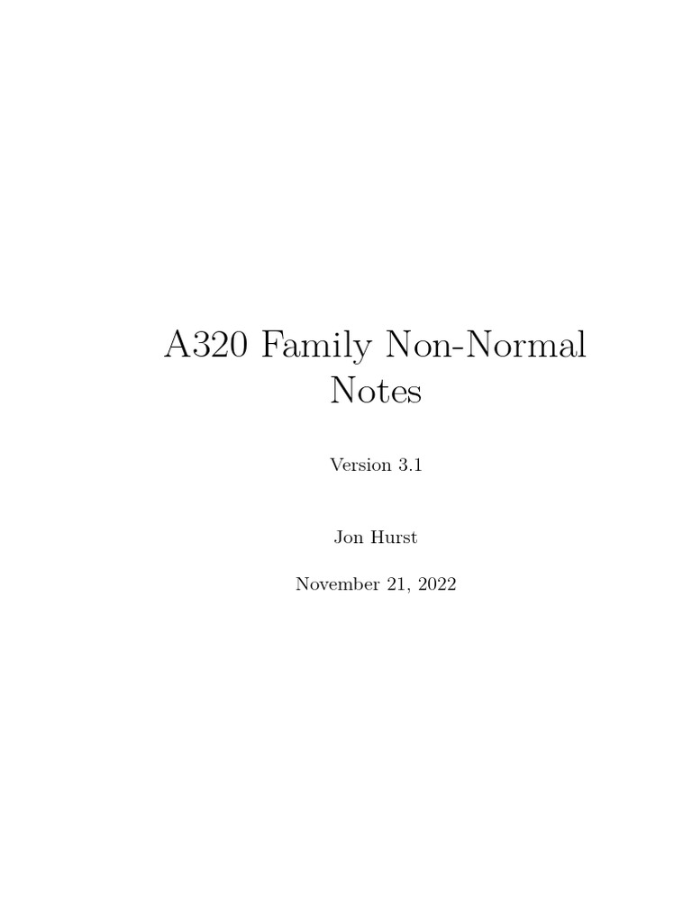 A320 Non-Normal Procedures Guide | PDF | Takeoff | Altimeter