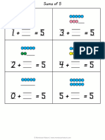 Sums of 5 With Bead Bars Montessori Nature Freebie