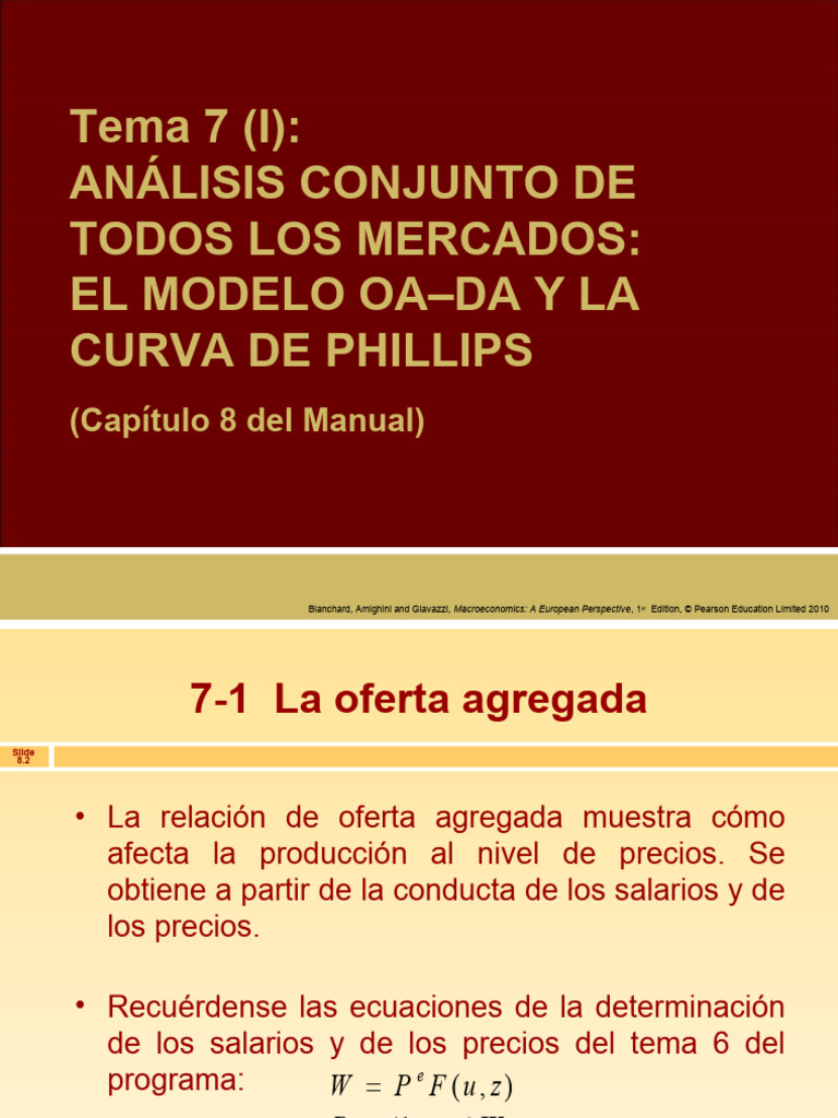 Modelo OA-DA y Curva de Phillips | PDF | La demanda agregada | Oferta ...