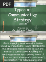 ORAL COMM L12 Communicative Strategies