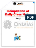 Compilation of Daily Class Notes: Polity