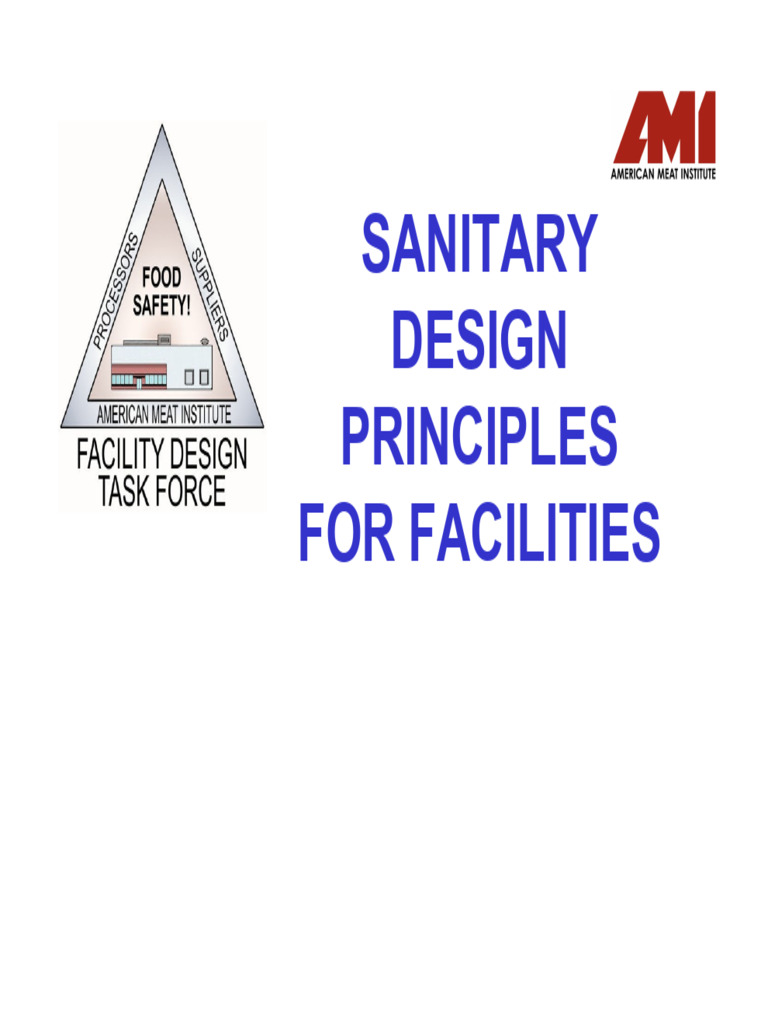 Sanitary Design Principles For Facilities | PDF