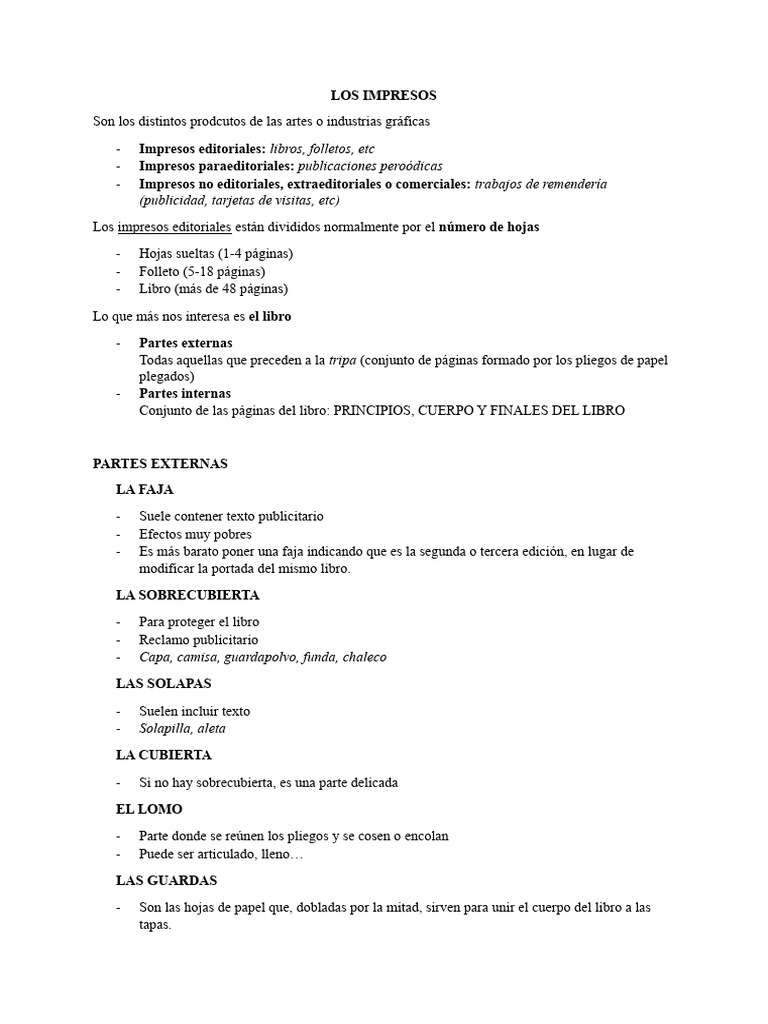 Los Impresos Tema 3 Pdf