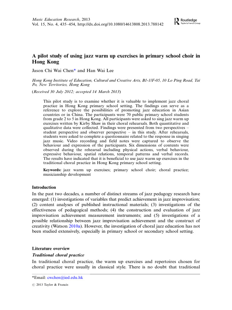 Jazz Warm Up Exercises Pdf Singing Teachers