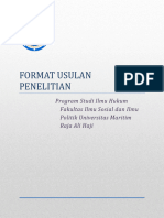 Format Usulan Penelitian