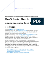 Java 11 Exam Details