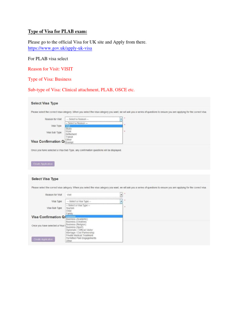 PLAB-2 Visa Guidance by Reema Rasul | PDF | Travel Visa | Identity Document