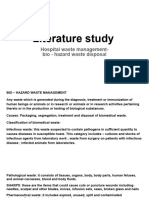 Literature Study: Hospital Waste Management-Bio - Hazard Waste Disposal