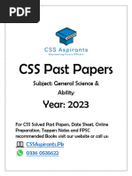 General Science Ability 2023 Combined