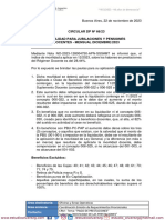 Circular Dp-066-2023 Movilidad para Jubilaciones y Pensiones. Docentes. Mensual Diciembre 2023