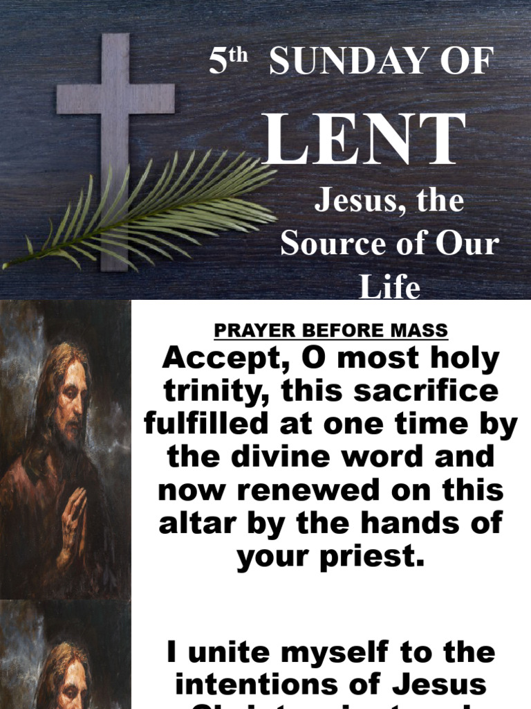 5th Sunday Of Lent Pdf Mercy Jesus