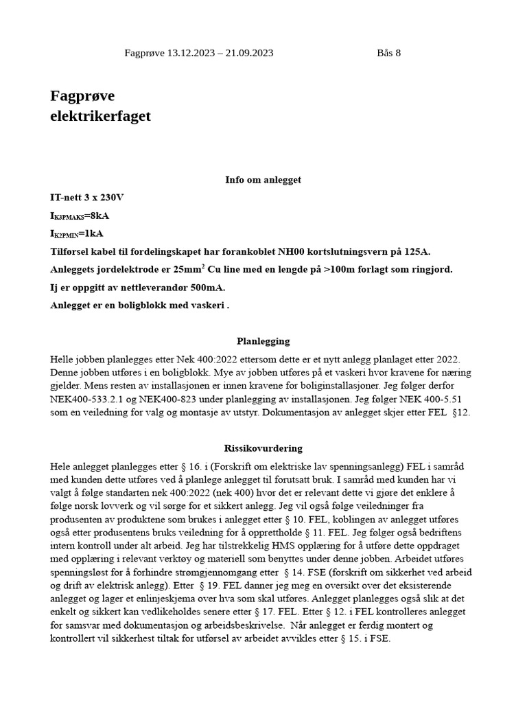 Fagprøve 2023 | PDF