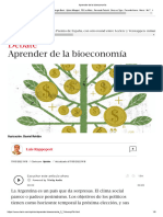 Aprender de La Bioeconomía