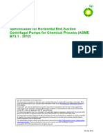 GIS 34-202 - Specification For Horizontal Centrifugal Pumps For Chemical Process (ASME B73.1 - 2012)