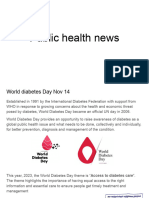 November 2nd Week 2023 Public Health News