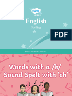 Lesson Presentation Words With A - K - Sound Spelt With - CH
