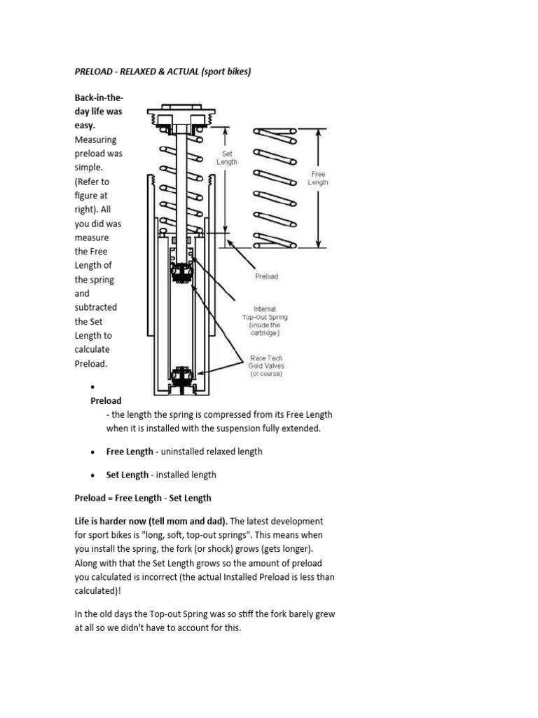 Understanding Suspension Preload Adjustments | PDF