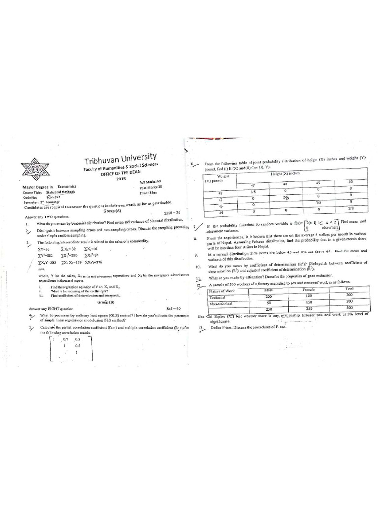 Stats 2015 To 2020 | PDF