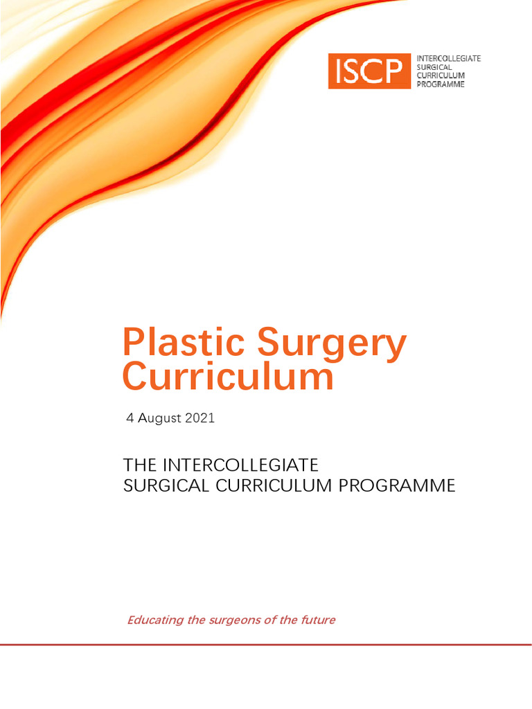 Plastic Surgery Curriculum Aug 2021 Approved Oct 2 - 231220 - 134513 | PDF