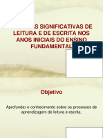 Práticas Significativas de Leitura E de Escrita Nos Anos Iniciais Do Ensino Fundamental